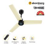 Atomberg Renesa 900 mm BLDC Ceiling Fan with Remote Control LED Indicators Ivory Black renesa 900 ivory black pli 2 1 1