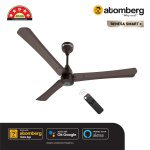 Atomberg Renesa Smart 1200 mm BLDC Ceiling Fan with IoT, Remote Control LED Indicators Earth Brown renesa smart earth brown a