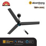 Atomberg Renesa Smart 1200 mm BLDC Ceiling Fan with IoT, Remote Control LED Indicators Midnight Black renesa smart hero image