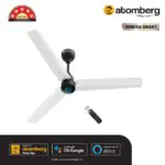 Atomberg Renesa Smart 1200 mm BLDC Ceiling Fan with IoT, Remote Control LED Indicators White Black renesa smart hero image wh