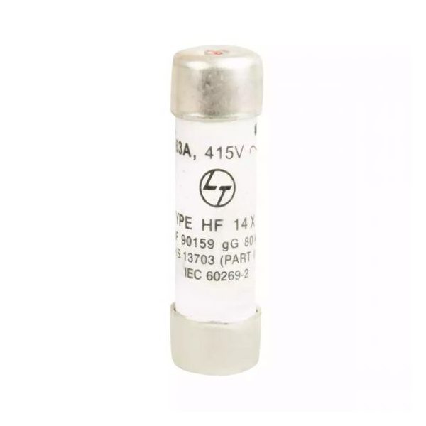 HF Cylindrical HRC fuse 63A 415V AC Size 14 X 51 L T SF90159OOOO sf90159oooo hf fuse link 63a front
