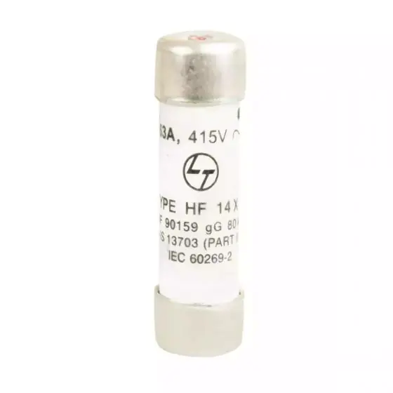 HF Cylindrical HRC fuse 63A 415V AC Size 14 X 51 L T SF90159OOOO sf90159oooo hf fuse link 63a front
