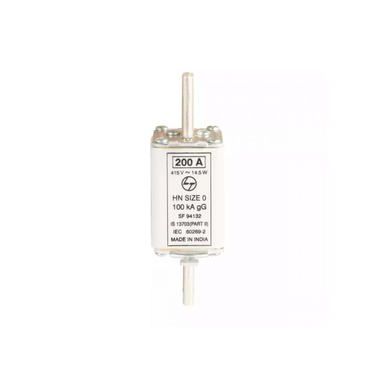 HN DIN HRC fuse 200A 415V AC Size 0 L T SF94132OOOO sf94132oooo fuselink hn size 0 200a din front