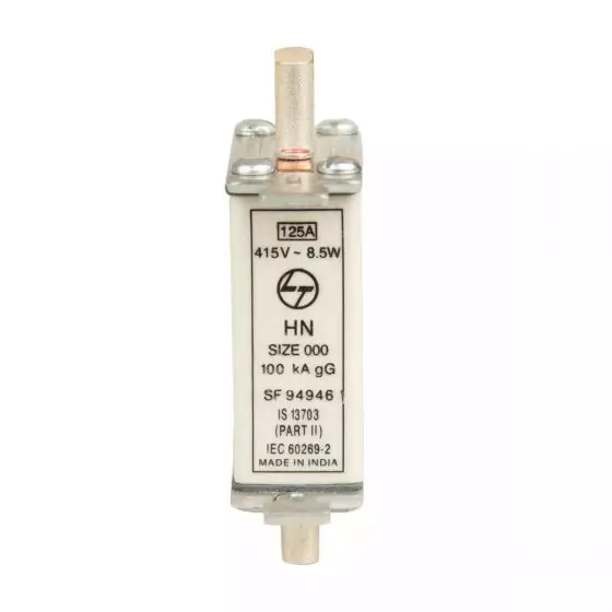 HN DIN HRC fuse 63A 415V AC Size 000 L T SF94940OOOO sf94946oooo h.r.c.fuse linkdin125asize 000 front