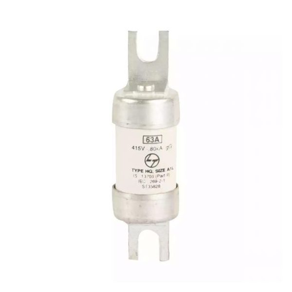 HQ Bolted HRC fuse 63A 415V AC Size A1L L T ST35828OOOO st35828oooo fuselink hg size a1l 63a bolted