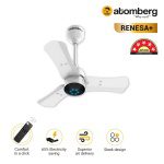 Atomberg Renesa 600 mm BLDC Ceiling Fan with Remote Control LED Indicators Pearl White white2 1 2
