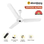 Atomberg Efficio Alpha 1200 mm BLDC Ceiling Fan with Remote Control LED Indicators Gloss Black white2 3 2