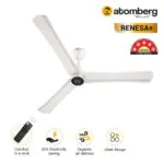 Atomberg Renesa 1400 mm BLDC Ceiling Fan with Remote Control LED Indicators Pearl White white 2 1 1