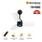 Atomberg Renesa 600 mm BLDC Ceiling Fan with Remote Control LED Indicators White Black whiteblack2