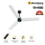 Atomberg Renesa 1200 mm BLDC Ceiling Fan with Remote Control LED Indicators White Black whiteblack2 1 1
