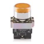 Teknic Illuminated Flush Push Button Amber 2ALF5LB 24V 2alrf5l
