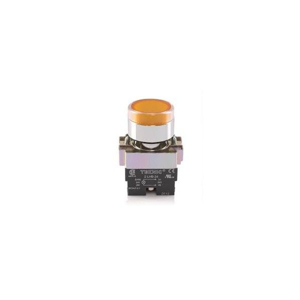 Teknic Illuminated Flush Push Button Amber 2ALF5LB 24V 2alrf5l