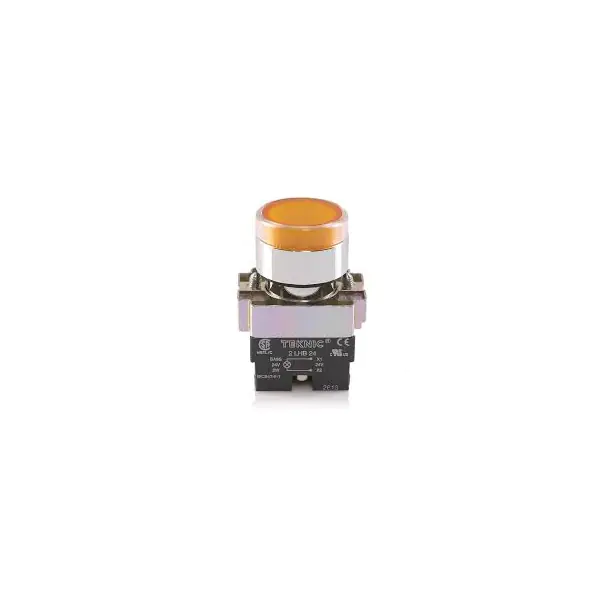 Teknic Illuminated Flush Push Button Amber 2ALF5LB 24V 2alrf5l