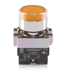 Teknic Illuminated Flush Push Button Amber 2ALF5LB 24V 2alrf5l