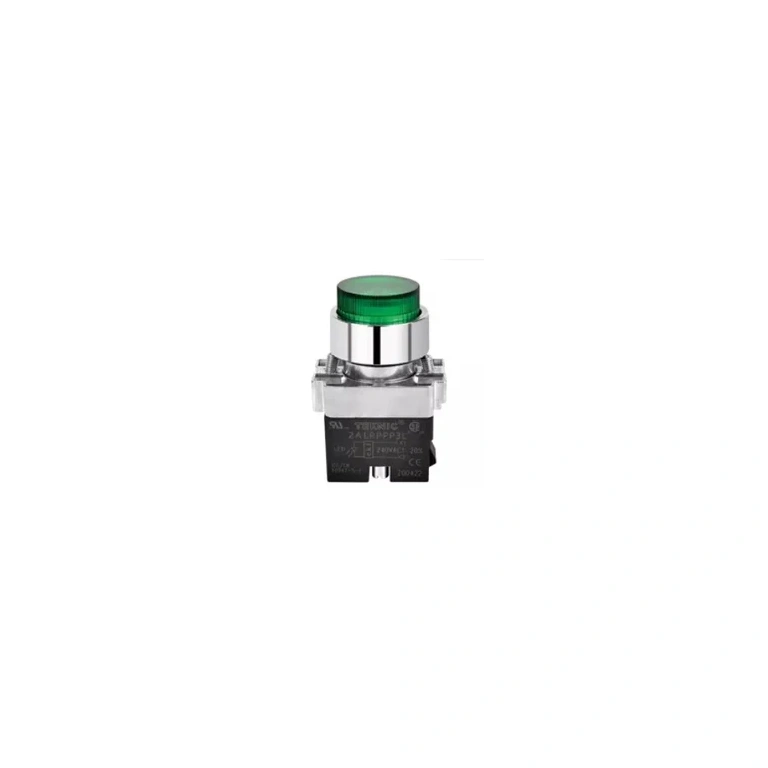 Teknic Illuminated Projecting Push Button LED Bulb, BA9S type Green 2ALP3LB 24V 2alrp3l