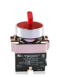 Teknic 3 Position illuminated selector Switch Spring Return Right with LED Bulb Red 2ASL4LB-3PSRR 24V 2aslr4l 2p