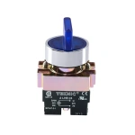 Teknic 3 Position illuminated selector Switch Spring Return Right with LED Bulb Blue 2ASL6LB-3PSRR 24V 2aslr6l 2p