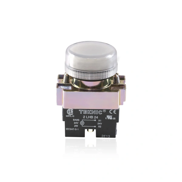 Teknic Pilot Light with LED Bulb White 2PLB1LB S 24V 2plbr1l s