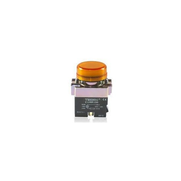 Teknic Pilot Light with LED Bulb Amber 2PLB5LB 24V 2plbr5l