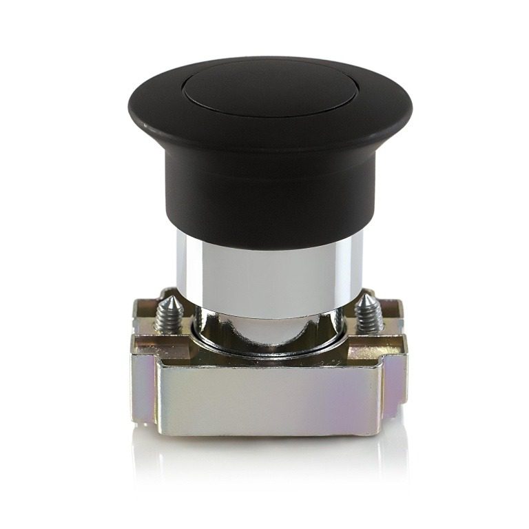 Teknic Black 40mm Mushroom Button Spr Rtn 2AM2 2am2