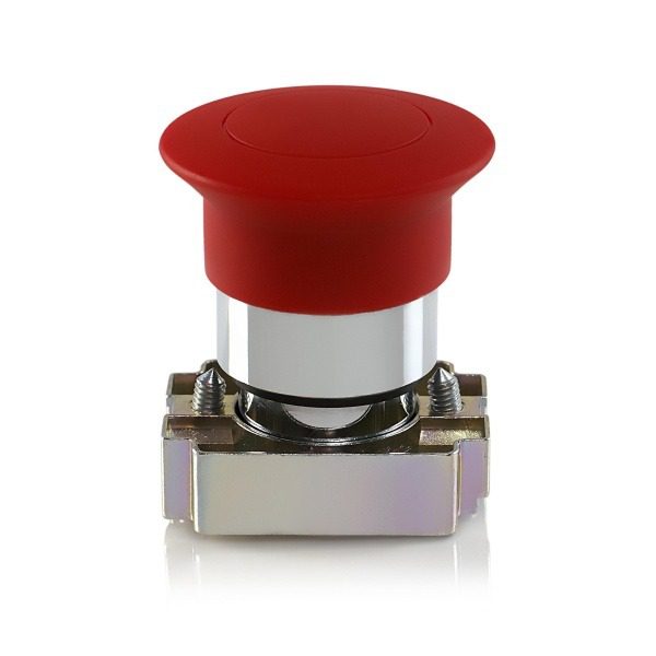 Teknic Red 40mm Mushroom Button Spr Rtn 2AM4 2am4