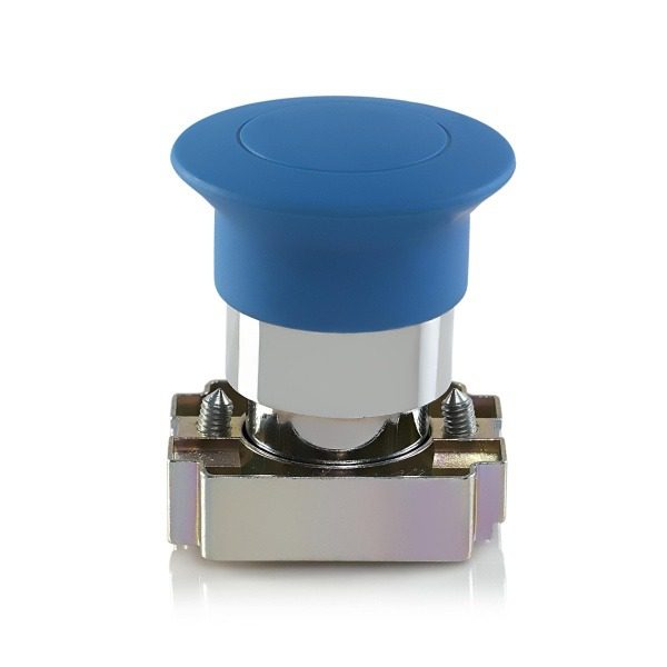 Teknic Blue 40mm Mushroom Button Spr Rtn 2AM6 2am6