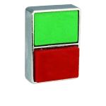 Teknic Double Headed Non-illuminated Flush Green and Red 2ATF3F4 2atf3f4