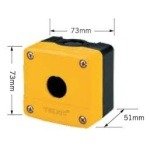 Teknic 1 WAY CONTROL STATION Yellow cover Black housing 4005a11