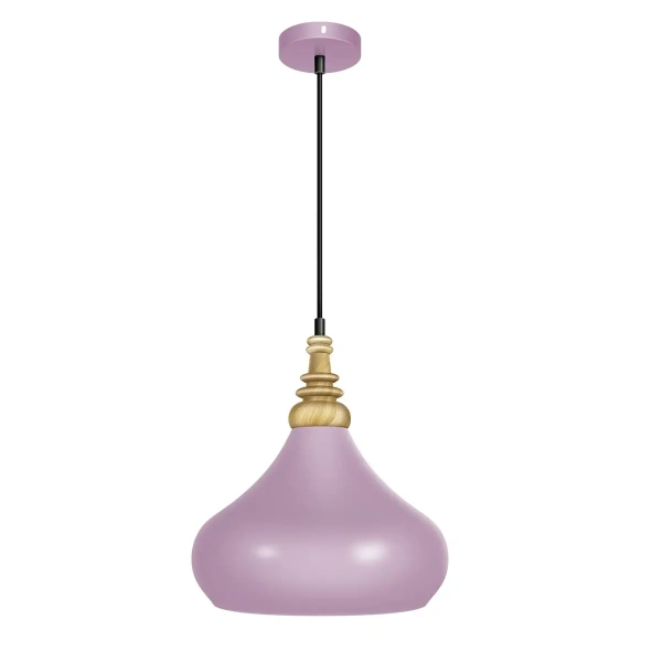 Wipro BeuHome BP02 Pendant Light Aluminium, Mild Steel, Wood, Bright Pnik BP02001 bp