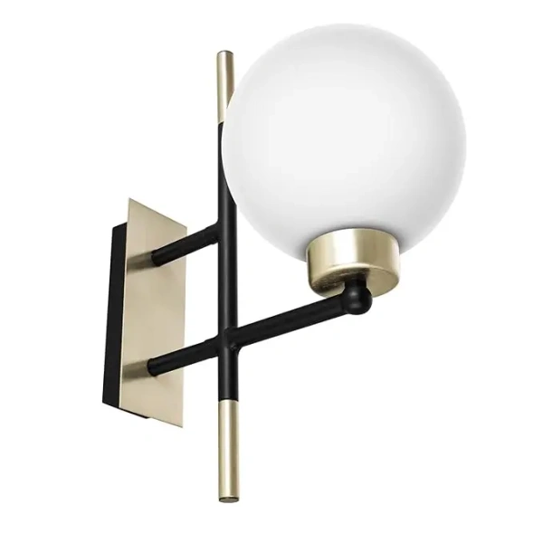 Wipro BeuHome BW03 BB Wall Light One Lamp, Nickel With Clear EPL Black Matte Power BW03001 bw