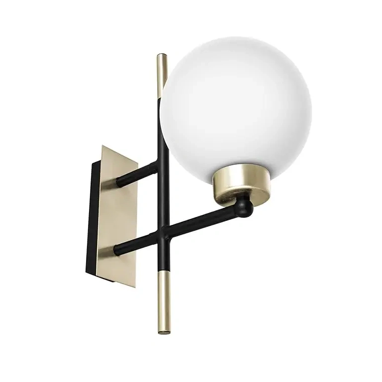 Wipro BeuHome BW03 BB Wall Light One Lamp, Nickel With Clear EPL Black Matte Power BW03001 bw