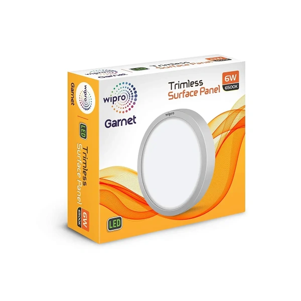 Wipro Garnet Trimless Surface Panel Square, Warm White, 12W D651227 d