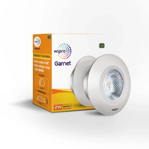 Wipro 2W Cabinet Spotlight Cool White, 2W D740265 d