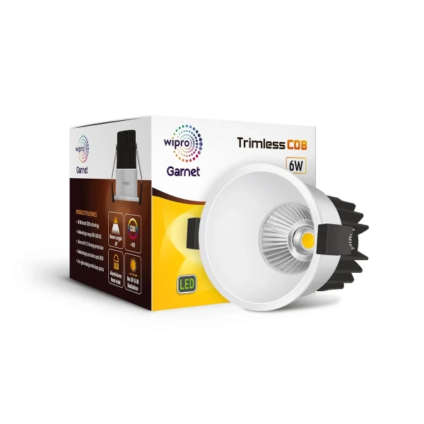 Wipro Garnet Trimless COB Warm White, 12W DC21227 dc