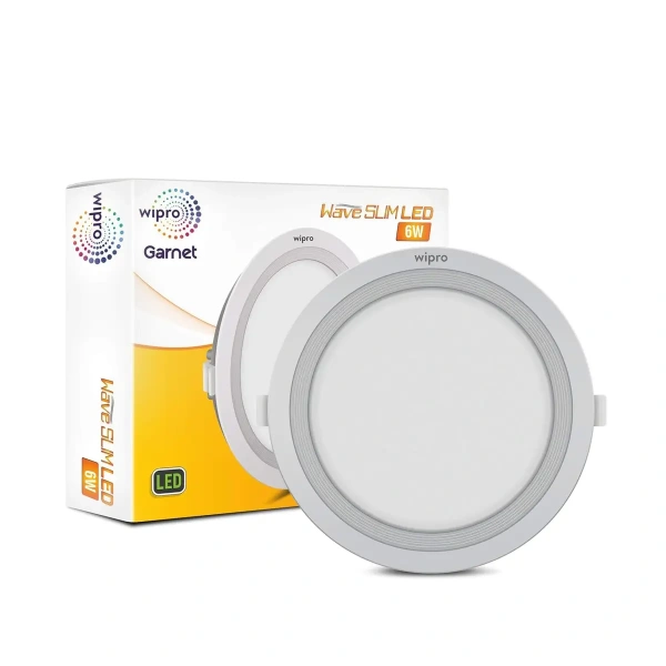 Wipro Garnet Wave Panel Square, Warm White, 6W DH20630 dh