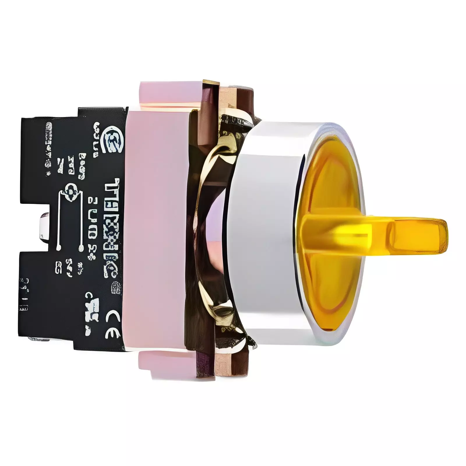 ELE.ELE.721035087_1692710238168 Teknic 3 Position illuminated selector Switch Spring Return Right with LED Bulb Yellow 2ASL8LB-3PSRR 24V ele.ele.721035087 16