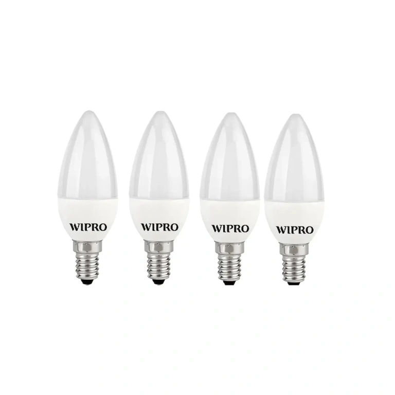 Wipro Frosted Candle LED Bulbs E27, Cool White, 3W N35001 n