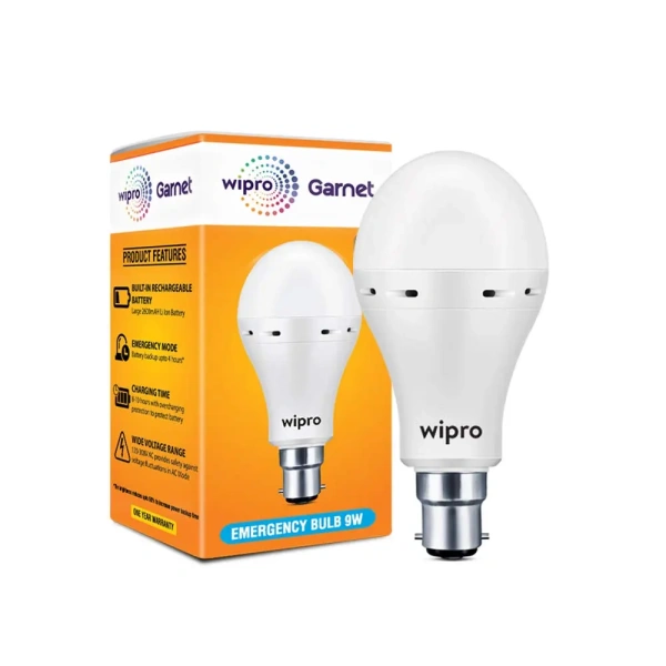 Wipro Emergency Bulb B22, Cool White, 9W NE9001 ne