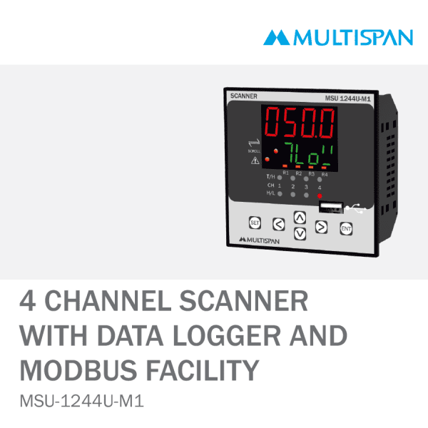 MSU-1244U-M1 PROCESS SCANNER DATA LOGGER 4 CHANNEL 96 x 96 x 66 MULTISPAN 1002991capture