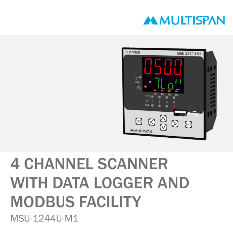 MSU-1244U-M1 PROCESS SCANNER DATA LOGGER 4 CHANNEL 96 x 96 x 66 MULTISPAN 1002991capture