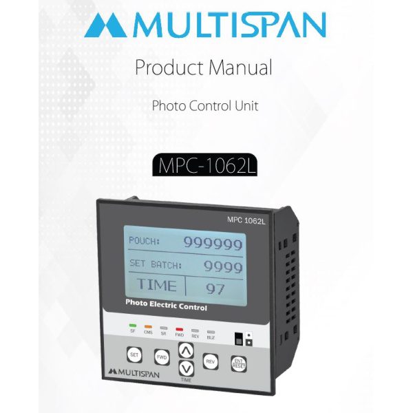MPC-1062L PHOTO ELECTRIC CONTROLLER 96 X 96 X 50 MULTISPAN mpc l