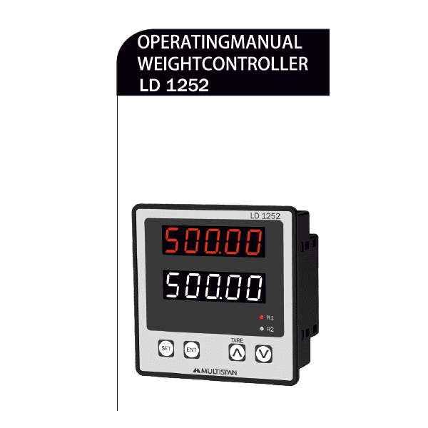 LD-1252 LOAD CELL INDICATOR WITH RELAY OUTPUT 96 x 96 x 54 MULTISPAN 1032429capture