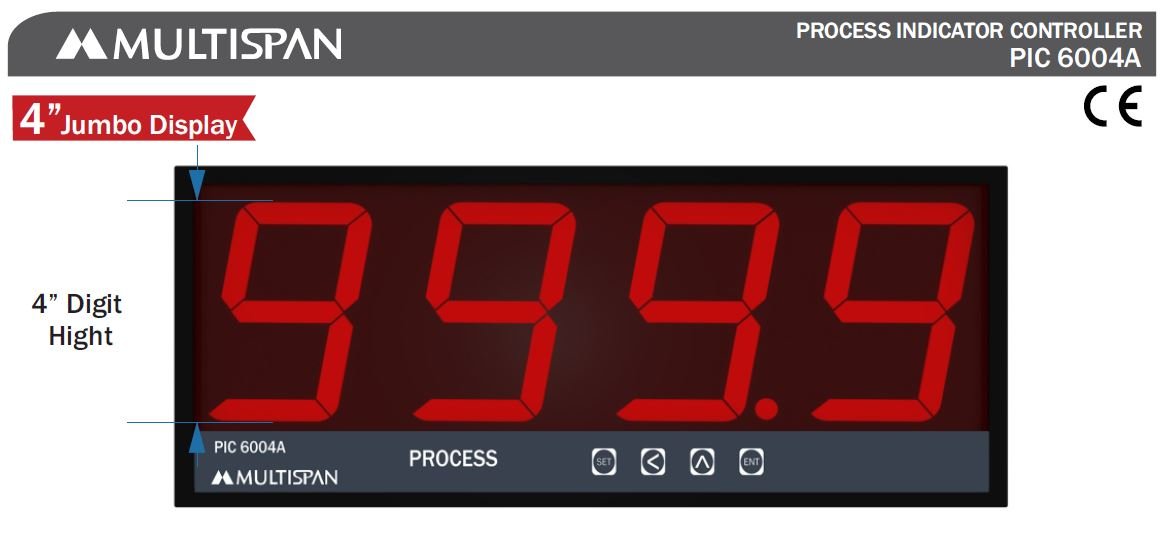 1044653pic-6004a.jpg PIC-6004A Single Side JUMBO DISPLAY PROCESS INDICATOR 160 X 380 X 55 MULTISPAN pic a