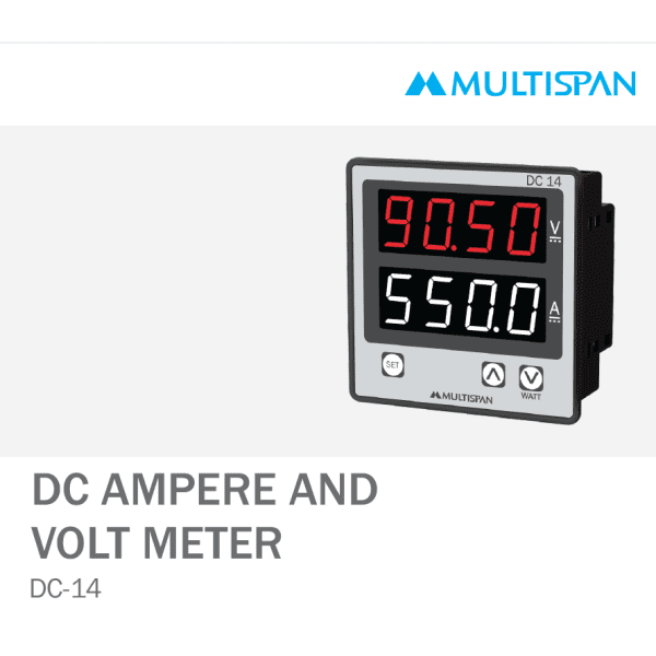 DC-14 DIGITAL DC AMP VOLT METER 96 X 96 X 54 MULTISPAN 1046808capture