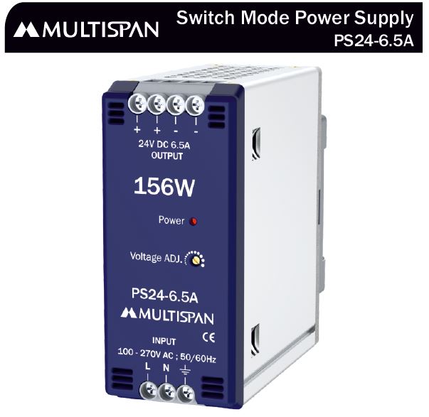 1051880ps24-6.5a.jpg PS24-6.5A Power Supply MULTISPAN 1051880ps24 6.5a