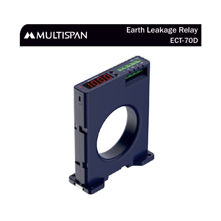 ECT-70D EARTH LEAKAGE RELAY BUILT IN CBCT 40 X 75 X 102 MULTISPAN 1059747ect 70dkkfkj