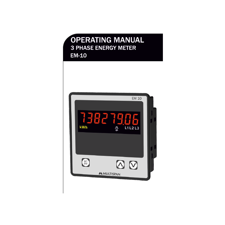 EM-10 THREE PHASE ENERGY KWH METER MULTISPAN 111771capture