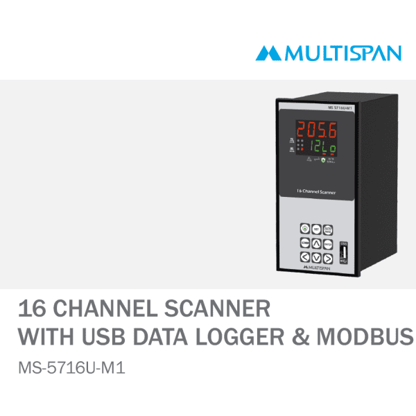 MS-5716U-M1 PROCESS SCANNER DATA LOGGER 16 CHANNEL 192 x 96 x 168 MULTISPAN 121663capture