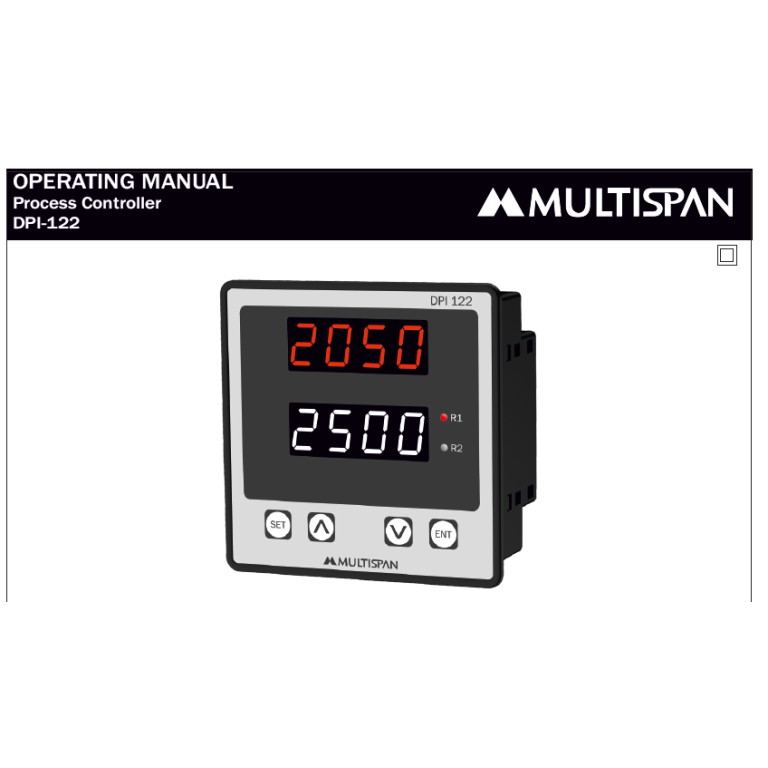 DPI-122 DUAL INPUT INDICATOR 96 X 96 X 54 MULTISPAN 134488capture