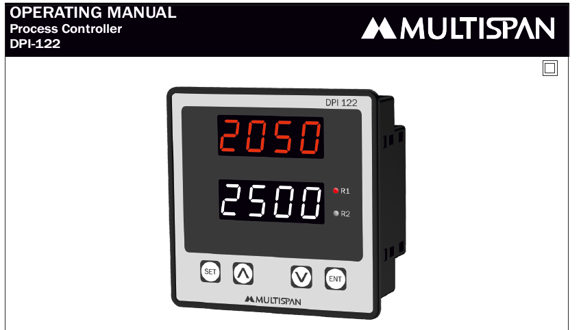 DPI-122 DUAL INPUT INDICATOR 96 X 96 X 54 MULTISPAN 134488capture